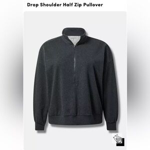 Torrid Dark Gray Half Zip Sweatshirt